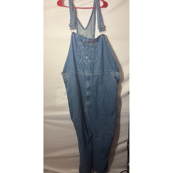 Dickies Mens Biboveralls Denim BIbs Overalls Coveralls Big Tall Size 50 X 32 - Picture 1 of 6